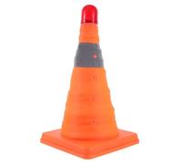 BUGUUYO Reflective Traffic Cone with LED Light Multi Functional Emergency Warning Cone Portable for Low Light Visibility and Harsh Weather Conditions