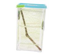 BUGUUYO Reptile Breeding Box with Ventilation for African Ghost Mantis and Stick Insect, Plastic Terrarium Cage 12cm for Insect Starter Kit and Pet Invertebrate Housing