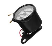 BUGUUYO Retro Dual Odometer Motorcycle Speedometer with Electroplated Shell and White Dial Precise Distance Measurement Gauge for Fuel Monitoring Motorbike Gauge with Vintage Style