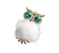 BUGUUYO Rhinestone Owl Vent Perfume Clip Car Aromatherapy Essential Oil Diffuser Auto Air Vent Clip Decorative Car Scent Holder White