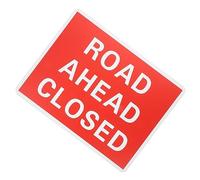 BUGUUYO Road Closed Warning Sign Driveway Closure Symbol Weather Resistant Easy Installation for Public and Private Spaces for Car Parks and Property Development