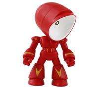 BUGUUYO Robot Night Lamp for Bedroom Battery Powered LED Table Light with Touch Control Eye Protection for Dorms and Home Decor Red