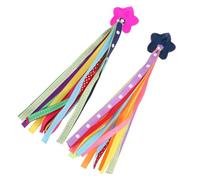 BUGUUYO ’s Bike Streamers 2 Pairs Colorful Handlebar Hanging Ribbons Polka Dot and Star Patterns for Boys and Bicycle and Scooter Accessories