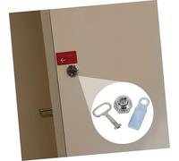 BUGUUYO S Type Electric Cabinet Lock with Zinc Alloy Lock Cylinder and Key Easy Installation Drawer Latch for Electric Gas Water Box Security for Utility and Trash Can Accessories Silver