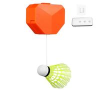 BUGUUYO Self Badminton Training Kit with Rebound Shuttlecock and Remote Control for Indoor Single-Person Practice, Portable Nylon Shuttlecock Badminton Trainer Suitable to Train at Home