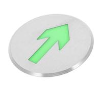 BUGUUYO Self-illuminating Stainless Steel Arrow Floor Sign for Emergency Exit Dark Arrow Safety Marker Visible Nighttime Evacuation Guidance for Indoor and Outdoor Use