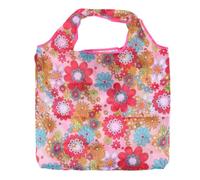 BUGUUYO Shopping Tote Bag Eco-friendly Large Capacity Pink Polyester 2pcs with Washable Fabric for Daily Shopping and Carrying Magazines or Fruit