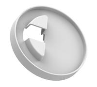 BUGUUYO Smart Speaker Stand with Cable Storage Slot Compact Desktop Audio Holder for Voice Assistant Power Cord Management Stable Non-slip Support in White