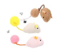 BUGUUYO Soft Plush Rat Cat Toy Cat Mice Ball with Bell for Kitten Entertainment