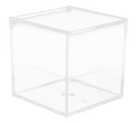 BUGUUYO Square Cube Storage Box Elegant Simple Design Gift Box with Lid, Plastic Candy Container for Party and Weddings for Chocolates and Jewellery