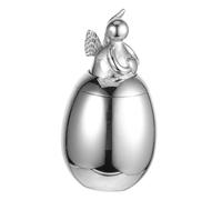 BUGUUYO Stainless Steel Angel Memorial PET Urn for Ashes Silver Keepsake Casket Small PET Ash Container Engravable Option