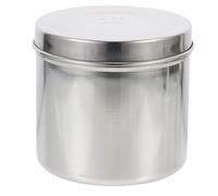 BUGUUYO Stainless Steel Cotton Balls Storage Holder with Airtight Lid, Multipurpose Ointment Jar Protecting Unguent from Air and Insects, for Clinics and Beauty Salons, Silver Finish
