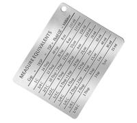BUGUUYO Stainless Steel Fridge Magnet Conversion Chart for Kitchen Cups Tbsp Tsp Equivalents Reusable Baking Measurement Chart with Magnetic Backing