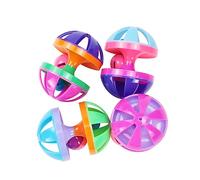 BUGUUYO Stimulate Your Cat's Mind Pack Bell Cat Toys Bright Balls for Random Color