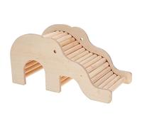 BUGUUYO Stylish Wooden Elephant Pet Cage Dwarf Hamster Enclosure Climbing Toy Hiding Nest for Animals