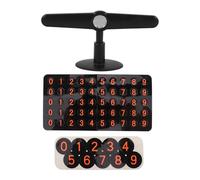 BUGUUYO Temporary Parking Number Tag for Car Dashboard Contact Display Plate with High Visibility Digits Rainproof Design for Shopping Mall and Social Event Parking