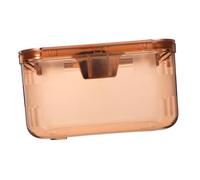 BUGUUYO Transparent Mini Desktop Trash Can with Press Lid Plastic Tabletop Waste Bin for Bedroom Office Kitchen Compact and Functional Trashbasket for Organized Workspace and Living Areas