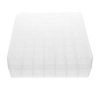 BUGUUYO Transparent Plastic Vial Organizer Box with Lid Microtube Holder Modular Expandable Medical Lab Storage for Essential Oils and Freezer Use