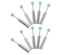 BUGUUYO Trash Can Lid Stainless Steel 10pcs Damper Piston Replacement Part | Hydraulic Damping Adjustment, Slow Closing Support for Lids, Green Plastic Accents for Homes and Public Spaces