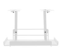 BUGUUYO Under Desk Cable Management Basket Wire Organizer Cord Holder Cable Storage Rack for Home Office White Small Size