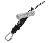 BUGUUYO Underwater Camera Safety Lanyard 1pcs Silver Grey Stainless Steel Retractable Anti-Lost Spring Strap Quick Release Buckle for Scuba Diving and Diving Wrist Use