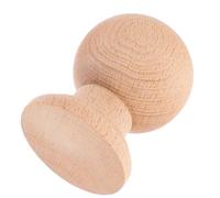 BUGUUYO Unfinished Solid Hardwood Wood Finial Ball for Bed Posts Fence Caps and Curtain Rods Rustic Roman-Inspired Staircase Topper Natural Grain Decorative Post Topper