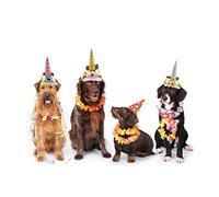 BUGUUYO Unicorn PET Hat for Cat Dog Puppy Silver Horn Soft Cloth Material Cosplay Party Photo Shoot Props