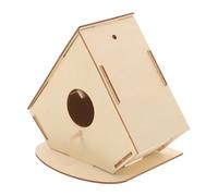 BUGUUYO Unpainted DIY Bird House Kit for Wooden Craft Birdhouse for Painting Decoration Creative Activity for Enhance Imagination Fine Motor Skills