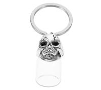 BUGUUYO Urn Memorial Pendant Keychain for Pet Ashes Gothic Skull Keepsake Keyring Collection Bottle Openable Cremation Urn Keychain Comforting Pet Loss