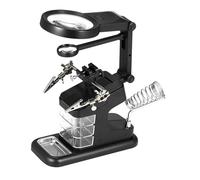BUGUUYO USB Welding Clip Magnifier Led Lights Soldering Helping Hand Third Hand Soldering Tool Magnifying Glass Work Light Stand for Mechanics