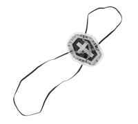 BUGUUYO Victorian Goth Lace Cross Eye Patch with Molded Contoured Profile and Elastic Strap, Black Cloth One Eye Mask for Halloween Costume, Performances, and Photoshoots