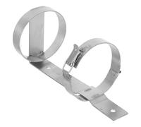 BUGUUYO Wall Mounted Fire Extinguisher Bracket for 2kg Extinguisher, Silver Stainless Steel with Tightening Buckle, Easy to Install and Versatile Compatibility for Workshop and Garage Use