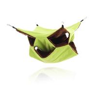 BUGUUYO Warm Chinchilla Bed Three-layer Plush Hammock for Hamster Guinea Pig Hanging Washable Pet Accessory