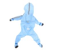 BUGUUYO Waterproof Dog Raincoat Legs Reflective Small Dog Rain Jacket Full Coverage PET Rain Gear for Rainy Days Adjustable Drawstring