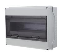 BUGUUYO Way Electrical Circuit Breaker Box with Transparent Window Bus Bars and Din Rail Outdoor Weatherproof Power Distribution Enclosure for Charging Stations and Miniature Breakers