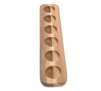 BUGUUYO Wooden Egg Tray for Kitchen 6-compartment Solid Acacia Wood Chicken Egg Storage Holder for Home Refrigerator