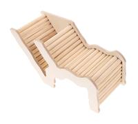 BUGUUYO Wooden Hamster Cage Boredom Breaker Toy Hideout Nest Ladder for Hamsters