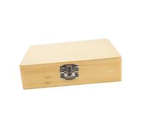 BUGUUYO Wooden Microscope Slide Storage Case 25 Pieces Specimens Nickel-plated Lock Simple Design for Easy Use