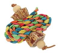 BUGUUYO Wooden Parrot Chew Toy Bird Foraging Toy Cuddle Bone Parrots Chewing Hanging Toys for Parakeets Promotes Exercise Cognitive Development