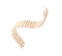 BUGUUYO Wooden Parrot Ladder Toy for Birds and Hamsters Climbing Swing Feeder Cup Multi-Level Playstand for PET Birds and Small Animals