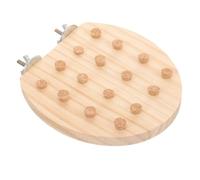 BUGUUYO Wooden Parrot Platform Bird Cage Accessory Small Pet Perch Playstand for Chewing Grinding