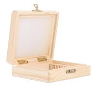 BUGUUYO Wooden Slide Storage Box for Microscope Slides Biological Specimen Organizer Precision Craftsmanship
