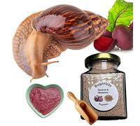 Bugznbits Giant African Land Snail Food, 100% Natural Blend with Beetroot & Meal worm, Also Great for Millipedes & Hermit Crabs (210ml Refillable Jar)