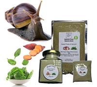 Bugznbits Giant African Land Snail Food, 100% Natural Blend with Sweet Potato & Spinach, Also Great for Millipedes & Hermit Crabs (210ml Refillable Jar)