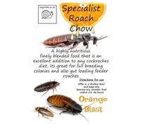 Bugznbits Roach Chow ORANGE BLAST 1KG BREEDER Pack Cockroach Food, Dubia Madagascar Hissing Cockroad Red Runner