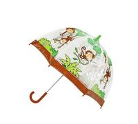 Bugzz Monkey Print Kids Umbrella - Clear