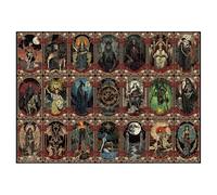 BUHAH Tarot Cards Puzzle Halloween Spooky Witchy Goth 1000 Pieces Scary Skull Art Jigsaw Puzzle Holiday Collage As Family Game