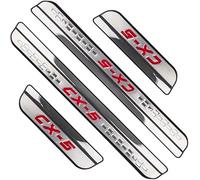 buhb 4 Pcs Car Door Sill Protector Strips for Mazda CX-5 CX5 2017 2018 2019 2020 2021 2022, Stainless Steel Auto Threshold Kick Plates Bar Guard Non-Slip Anti-Scratch Styling Accessories