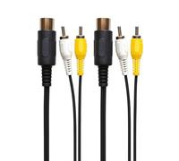 BUHCUWQB 2-Pack 6FT AV Cable Compatible with Sega Genesis 1, 2 RCA AV Cable