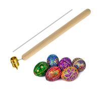 Buhdjfnke 0.3Mm Fine Brass Tip Wooden Handle Art Deco Writing Crayons Ruler Pen with Clean Line for Painting Staining Easy Install